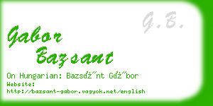gabor bazsant business card